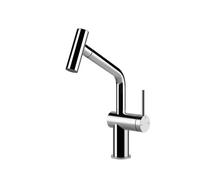 Gessi INEDITO Due Getti Finox Brushed Nickel - 60425#149 Grifo monocomando Fregadero | Níquel cepillado Finox, Doble chorro conmutable, Chorro normal y nebulizado