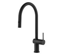 Gessi INEDITO Due Getti Matte Black - 60413#299 Grifo monocomando Fregadero | Negro mate, Doble chorro conmutable, Chorro normal y nebulizado