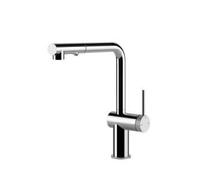 Gessi INEDITO - GODRONATO Due Getti Finox Brushed Nickel - 60478#149 Grifo monocomando Fregadero | Doble chorro, Acabado níquel cepillado, Textura moleteada