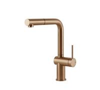 Gessi INEDITO Monogetto Warm Bronze Brushed PVD - 60433#726 Grifo monocomando Fregadero | Acero PVD bronce, Monomando, Altura 250 mm