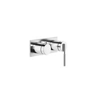 Gessi Ingranaggio conjunto monomando de baño/ducha con placa rectangular, con cartucho desviador de 2 vías, 63579726, Color: Bronce cálido cepillado PVD
