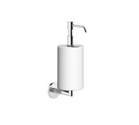 Gessi Ingranaggio, dispensador de jabón de pared, contenedor blanco mate, 63813299, Color: Negro XL
