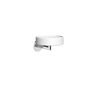 Gessi Ingranaggio, jabonera blanca mate, para montaje en pared, 63801727, Color: Latón cepillado PVD