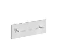 Gessi Ingranaggio, toallero 450mm para montaje en pared de vidrio con espesor de 8-10mm 2x2 agujeros de 10mm en la pared de vidrio, 63926149, Color: Óptica Finox