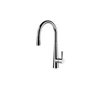 Gessi JUST Girevole Finox Brushed Nickel - 20577#149 Grifo monocomando Fregadero | Acabado inox cepillado, diseño simple, palanca lateral