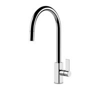 Gessi MONACO Estraibile Chrome - 17163#031 Grifo monocomando Fregadero | Cromo brillante, Ducha extraíble, Manguera flexible extensible