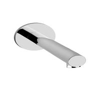 Gessi Ovale, caño de bañera mural 1/2, para mezclador monomando separado o sensor, proyección 204 mm, 23183031, Color: cromado