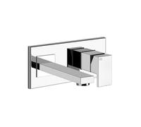 Gessi Rettangolo conjunto monomando de lavabo con caño, izquierda, cuerpo oculto 44697,147mm, 44840149, Color: Óptica Finox
