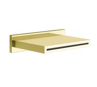 Gessi Rettangolo entrada de agua 1/2 cerrada, para montaje en pared, con funcionamiento separado, 20293246, Color: PVD de oro