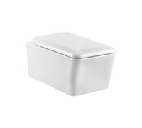 Gessi Rettangolo, juego de inodoro, sin borde, con asiento, blanco, 37573518