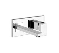 Gessi Rettangolo juego monomando de lavabo, caño fijo a la izquierda, para cuerpo oculto 44697, sin juego de desagüe, 44836149, Color: Óptica Finox