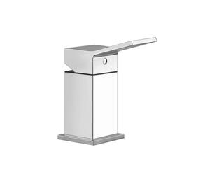 Gessi Rettangolo K, mezclador monomando, caño de bañera separado, montaje en el borde de la bañera/banco, 53047299, Color: Negro XL