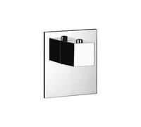Gessi Rettangolo, piezas montadas para termostato oculto de 3/4 de alto rendimiento, 43252149, Color: Óptica Finox