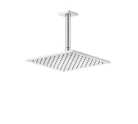 Gessi Rilievo, ducha mural anticalcárea 250x250 mm, con junta y tubo de techo 261 mm, conexión 1/2, 59155031, Color: cromado