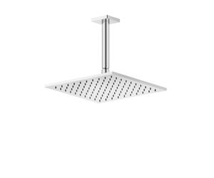 Gessi Rilievo, ducha mural anticalcárea 250x250 mm, con junta y tubo de techo 261 mm, conexión 1/2, 59155031, Color: cromado