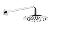 Gessi Rilievo, ducha mural anticalcárea D250 mm, con junta y soporte de pared, conexión 1/2, 59148030, Color: PVD de cobre