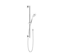 Gessi Rilievo, juego de barra de ducha de 800 mm, con teleducha anticalcárea de 1 chorro y flexo de ducha de 1,50 m, 59245706, Color: PVD negro metálico