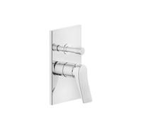 Gessi Rilievo, juego preparado para mezclador monomando, desviador automático para bañera o ducha, 59079706, Color: PVD negro metálico