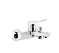 Gessi Rilievo, mezclador monomando de baño para montaje en superficie 1/2, desviador automático de baño/ducha, 59013279, Color: Blanco CN