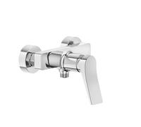 Gessi Rilievo, mezclador monomando de ducha para montaje en superficie, conexión 1/2, 59031149, Color: Óptica Finox