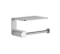 Gessi Rilievo, portarrollos de papel higiénico con tapa, de pared, 59449149, Color: Óptica Finox