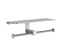 Gessi Rilievo, portarrollos doble, de pared, 59450707, Color: Metal negro cepillado PVD