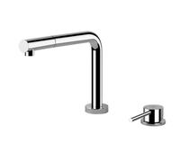 Gessi SU&GIU Sottofinestra Chrome - 50109#031 Grifo monocomando Fregadero | Cromo brillante, Caño abatible bajo ventana, Altura reducida bajo ventana