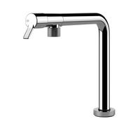 Gessi SU&GIU Sottofinestra Chrome - 60071#031 Grifo monocomando Fregadero | Cromo brillante, Caño abatible bajo ventana, Altura reducida bajo ventana