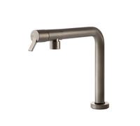Gessi SU&GIU Sottofinestra Finox Brushed Nickel - 60071#149 Grifo monocomando Fregadero | Níquel cepillado Finox, Caño abatible bajo ventana, Altura reducida bajo ventana