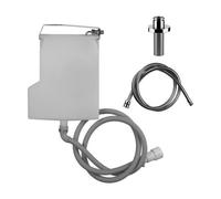 Gessi Tondo Wellness, racor para manguera Securflex, para borde de bañera, dimensión interior>50 mm, manguera de ducha 1/2 sin muelle de retorno, complementa una teleducha, 01763299, Color: Negro XL