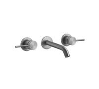 Gessi316 Cesello, juego listo para instalar, para mezclador de lavabo de 2 mandos, caño fijo, caño 146-126 mm, sin juego de desagüe, 54492708, Color: PVD cepillado de cobre