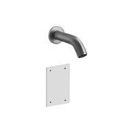 Gessi316 Flessa, juego de montaje para caño de lavabo con control electrónico y sensor integrado en el aireador, caño de 146 mm, 54014726, Color: Bronce cálido cepillado PVD