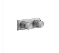 Gessi316 Juego de termostato oculto listo para montar para cartucho desviador de 3 vías en cuerpo oculto, cartucho de termostato, antirretorno, 54036239, Color: Acero inoxidable cepillado mate