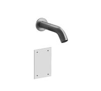 Gessi316 Meccanica, juego listo para instalar para caño de lavabo con control electrónico y sensor integrado en el aireador, salida de 200 mm, 54215727, Color: Latón cepillado PVD