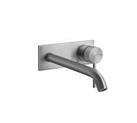 Gessi316 Trame juego listo para instalar, para mezclador monomando empotrado de lavabo, con placa continua 65x165 mm, caño 200-170 mm, sin juego de desagüe, 54390726, Color: Bronce cálido cepillado PV
