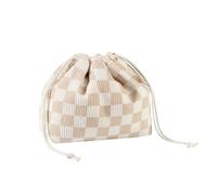 Gesteppte Kosmetiktasche Aus Baumwolle Mit Kordelzug Und Canvas-Futter, Im Verspielten, Niedlichen Stil, Ideal Als Reise-Kulturtasche Oder Geschenkbeutel Für Frauen Und Mädchen