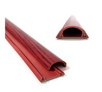 Gestión de cubierta de cable de trunking, Cubierta organizadora for canaletas de cables semicircular marrón 30x12 mm 1m