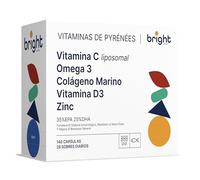 Gestión de la Inmunidad - Vitamina C Liposomal, Omega-3, Colágeno Marino, Vitamina D3 y Zinc - Sin OGM | Sinergia avanzada para defensas fuertes, huesos sanos y bienestar general I 28 Dosis Diarias