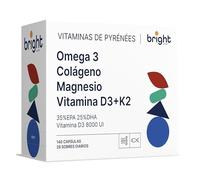 Gestión de la Longevidad - Vitamina D3 K2 8000 UI + colageno con magnesio + Omega 3 - Sin OMG, PHYTO GUIDE | Fórmula Potente para Fortaleza ósea y apoyo al Corazónl | 28 Dosis Diarios