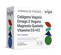 Gestión de la Longevidad | Vitamina D3 y K2 4000 UI, Magnesio, Omega 3 Vegano, Colágeno Vegano - Sin OMG | Poderosa sinergia de vitaminas y minerales l 28 Dosis Diarios