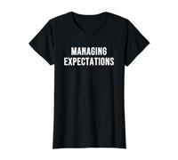 Gestión de Las expectativas Camiseta gráfica económica, Mujer, Negro, XL