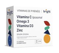 Gestión del Bienestar Inmune - Vitamina C Liposomal, Omega 3, Vitamina D3, Zinc - Sin OGM, PHYTO GUIDE | Sinergia óptima para defensas, energía y salud ósea I 28 Dosis Diarias