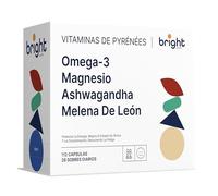 Gestión del Equilibrio Mental - Ashwagandha, Melena de León, Magnesio, Omega 3 - Sin OGM | Sinergia avanzada para calma, claridad y concentración I 28 Dosis Diarias