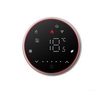 Gestión integral del clima con termostato WiFi inteligente con integración de aplicación fácil de usar y modos duales (negro redondo-GA)