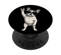 Gesto de Gafas de Sol Rock On French Bulldog PopSockets PopGrip Adhesivo