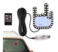 Gesto de mano LED para coche, gesto de coche con mando a distancia - Luz de gesto de los dedos con mando a distancia | cartel trasero, gadget para vehículos de camiones que se acercan a las