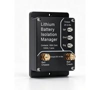 Gestor de aislamiento de batería de litio para RV, controlador automático de carga de batería dual con arranque de emergencia, compatible con LiFePO4, 1.5 mA en espera, protección de temperatura