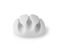 Gestor de Cableado | Clip de Cable | Hacer Clic y Listo | 4 uds. | Número de Ranuras: 3 Ranuras | Espesor máximo del Cable: 5.3 mm | TPE | Blanco