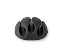 Gestor de Cableado | Clip de Cable | Hacer Clic y Listo | 4 uds. | Número de Ranuras: 3 Ranuras | Espesor máximo del Cable: 5.3 mm | TPE | Negro