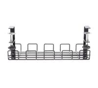 Gestor De Cables Bajo Escritorio | Almacenamiento De Oficina Metálico Sin Taladro,Soporte para Regleta y Cables de Escritorio,para Enchufe USB Concentrador Ordenador Transformador Cargador